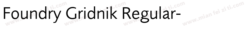 Foundry Gridnik Regular字体转换